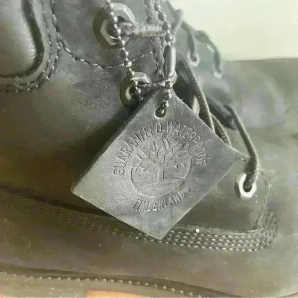 TIMBERLAND WOMEN'S 6-INCH PREMIUM WATERPROOF  LEATHER BOOTIES BLACK size 8 - Picture 6 of 9